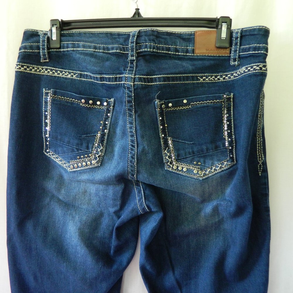 Maurices Stretch Blue Jeans Size 18R Dark Wash